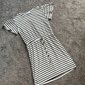 Kaileigh Phoebe Knit Dress, off white/ black stripped, New